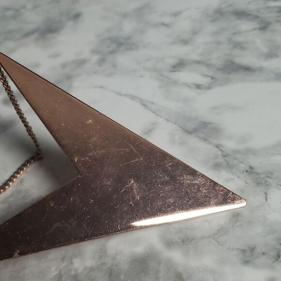 Rose Gold V Emblem Necklace - Picture 5 of 6